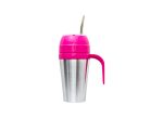 Mate autocebante de aluminio y detalles fucsia