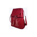 Mochila de eco cuero bordo por mayor