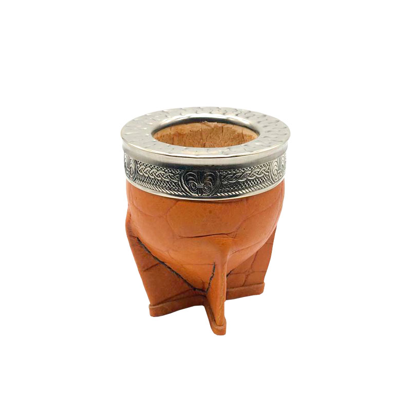 Mate imperial croco suela virola de alpaca cincelada