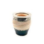 Mate imperial real tejido virola de alpaca cincelada