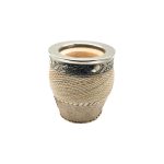 Mate imperial real tejido virola de alpaca lisa