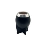 Mate uruguayo torpedo negro virola de aluminio lisa