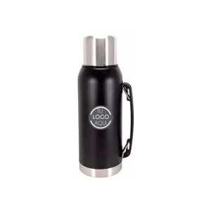 Termo negro de 1 litro personalizado acero inoxidable regalo empresarial