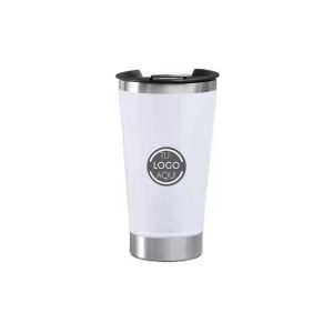 Vaso cervecero color blanco personalizado