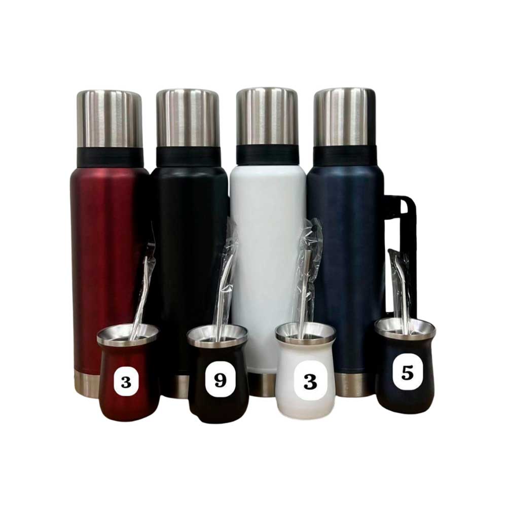 Termos por bulto cerrado de 20 unidades de 1.2 litros 4 colores importados